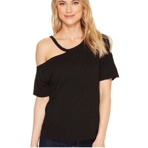 Black Cold Shoulder Tee